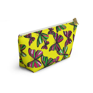 Butterflies Yellow Accessory Pouch