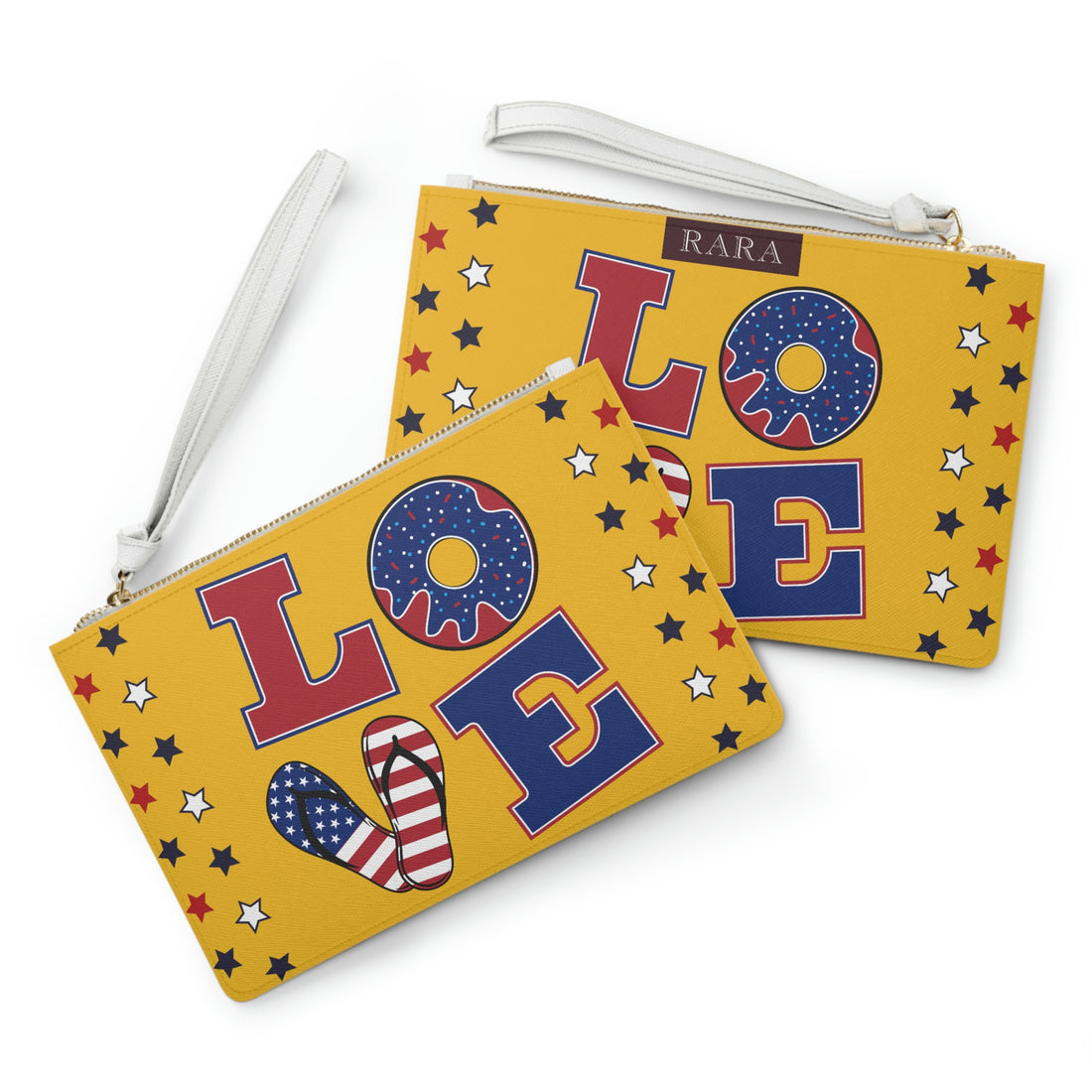 Yellow American Love Clutch Bag