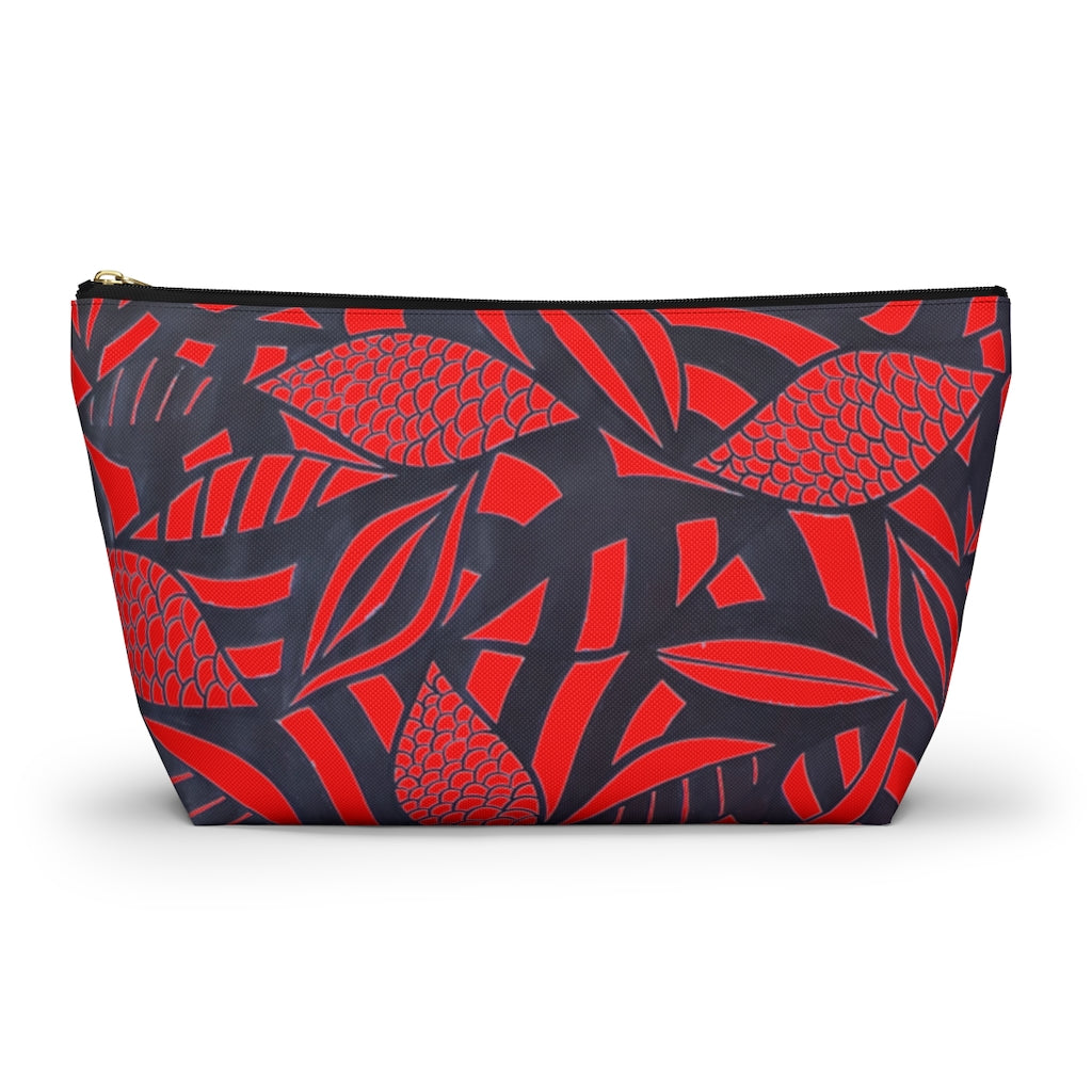 Scarlet Tropical Minimalist Accessory Pouch