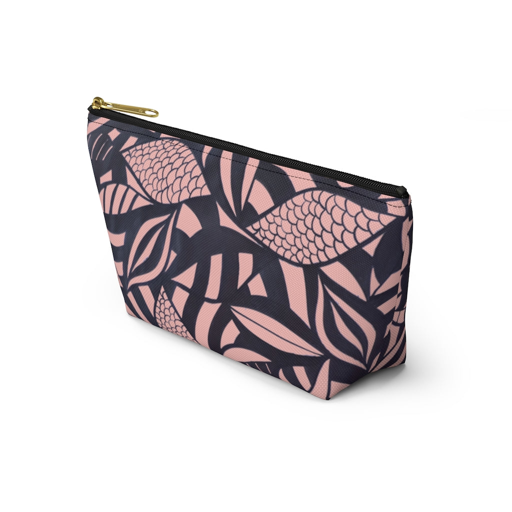 Blush Tropical Minimalist Accessory Pouch