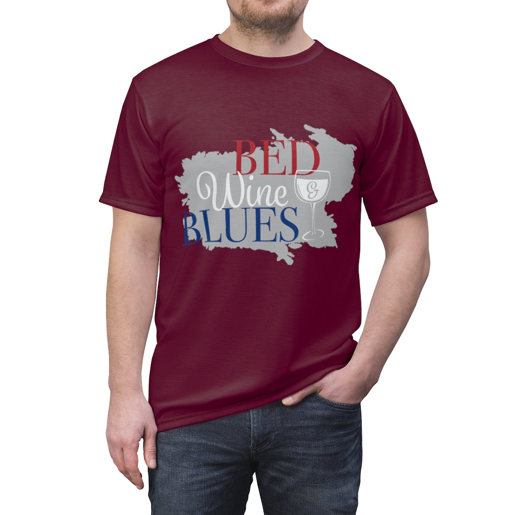 Menswear Marsala AOP Blues Tee