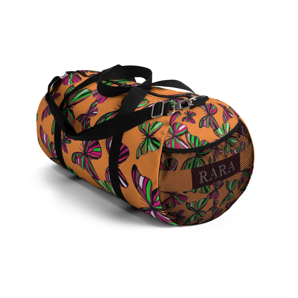 Butterflies Peach Duffel Bag