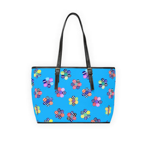 Aqua Candy Florals PU Leather Shoulder Bag