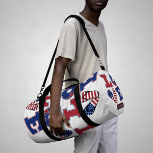 American Love White Duffel Bag