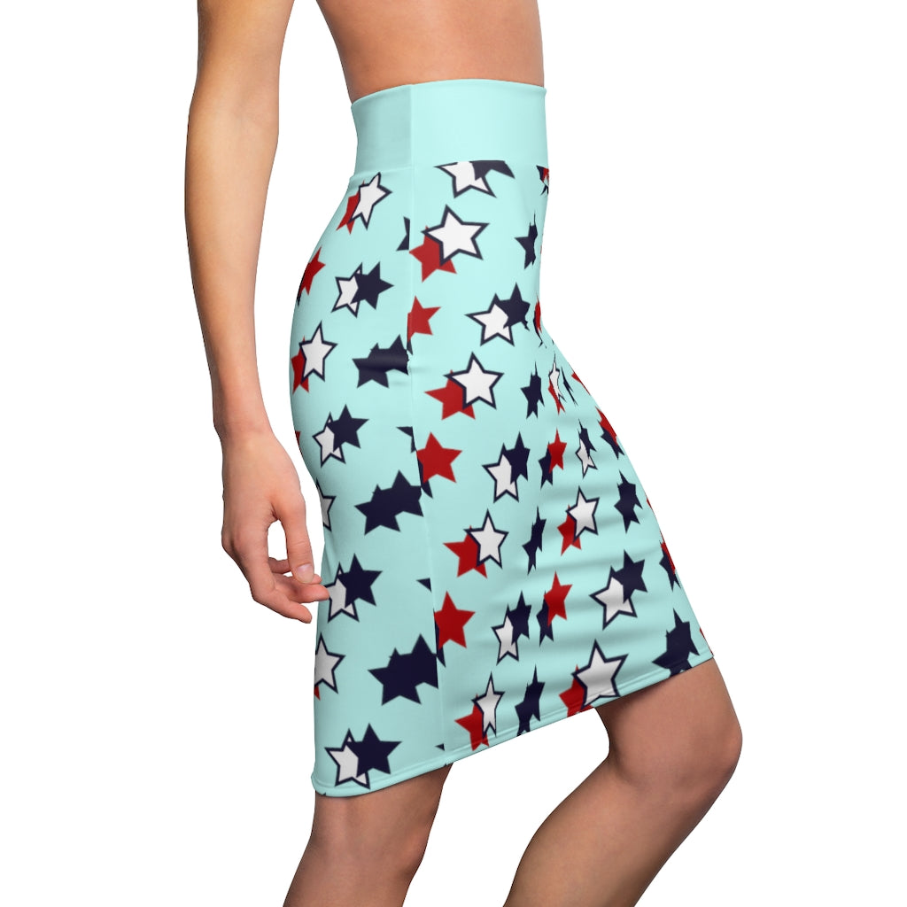 AOP Starry Icy Pencil Skirt