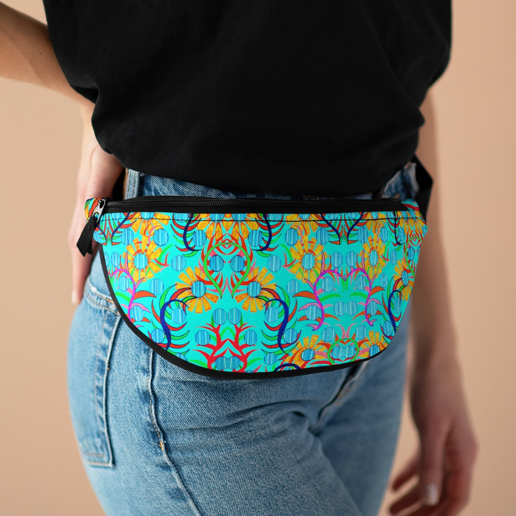 Cyan Cream Fanny Pack