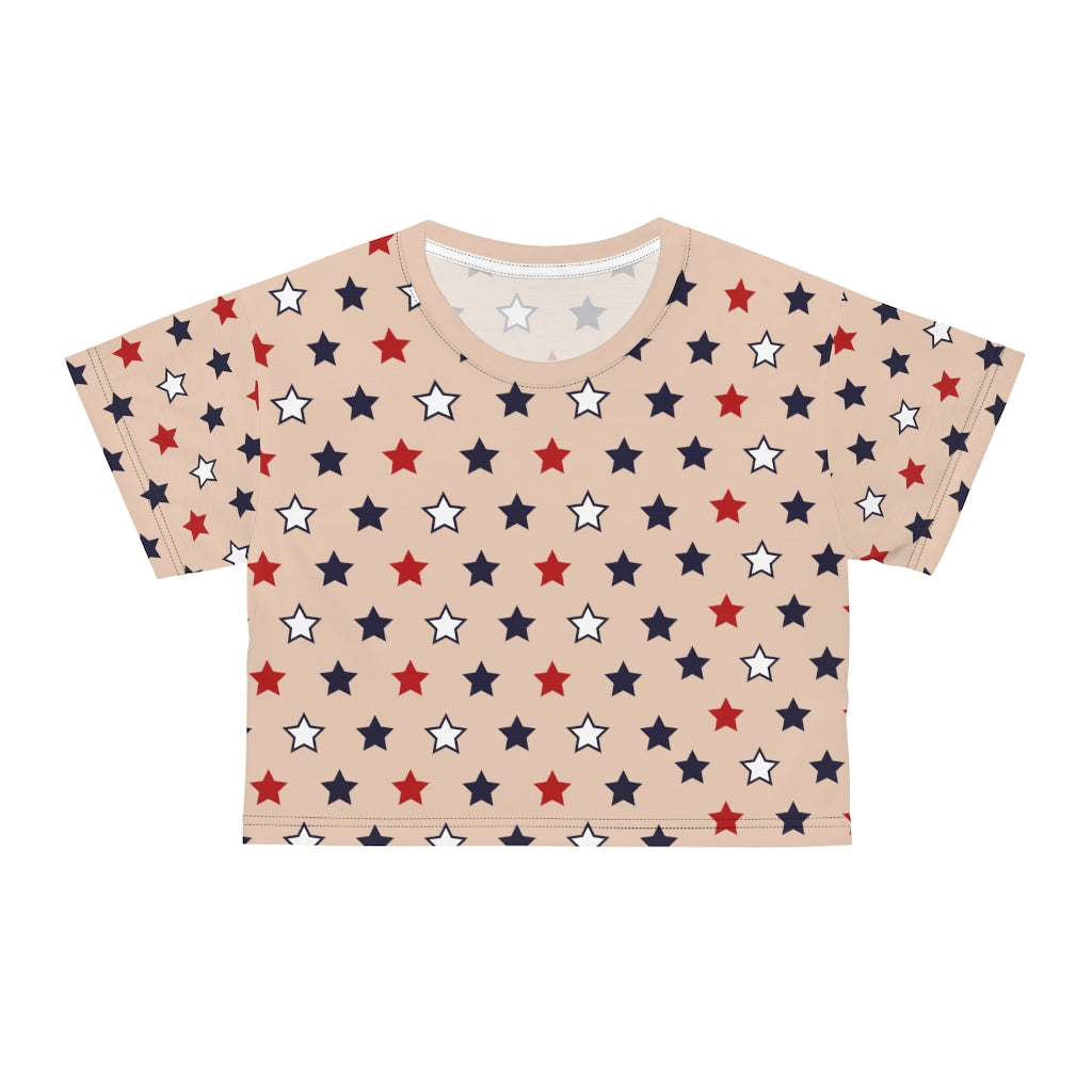 Nude Starry AOP Crop Tee