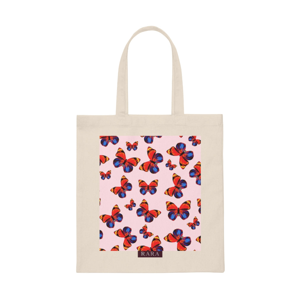 Tangerine Butterfly Tote Bag