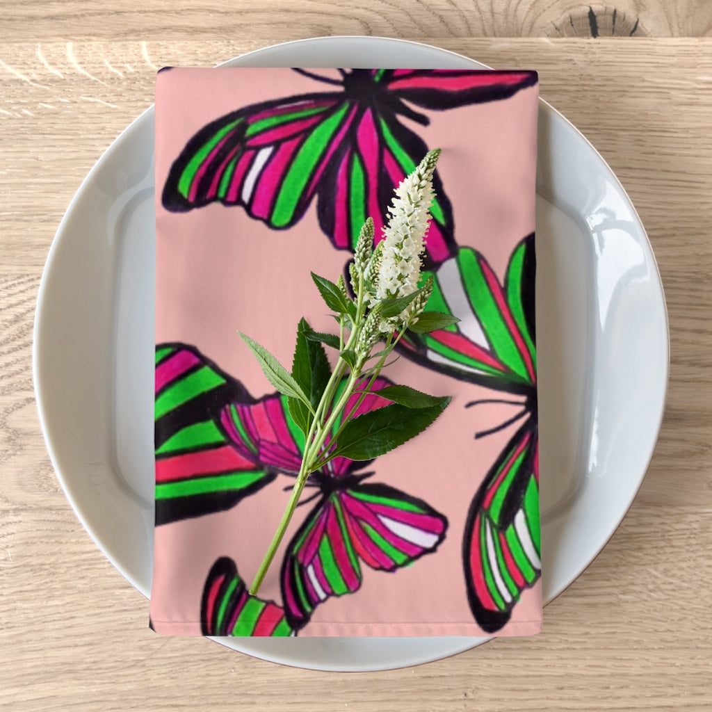 Blush Butterflies Napkin