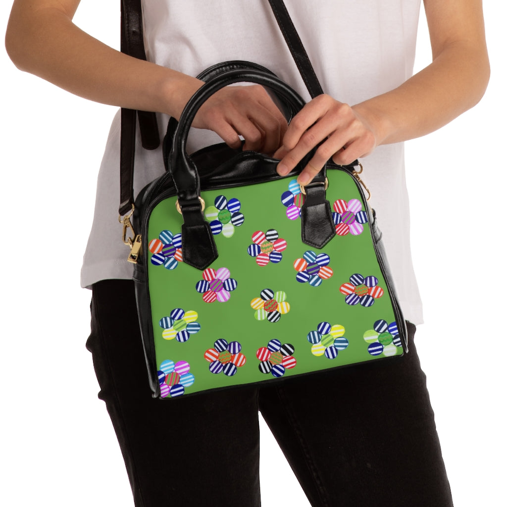 Olive Candy Florals AOP Handbag