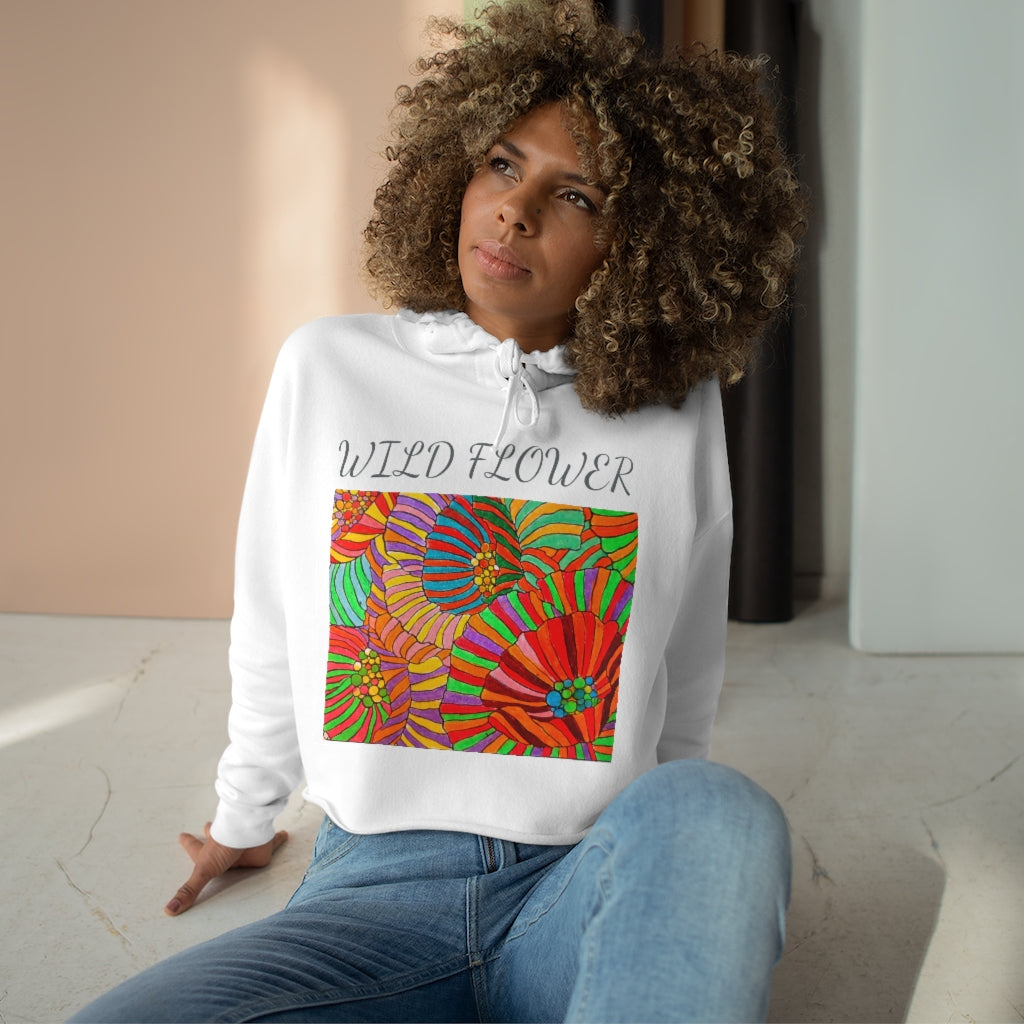 Women's Wild Flower Crop Hoodie