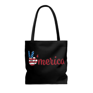 AOP All American Black Tote Bag