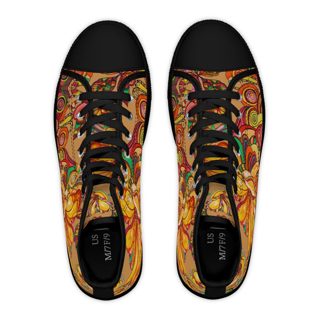 Tussock Artsy Floral Women's High Top Sneakers