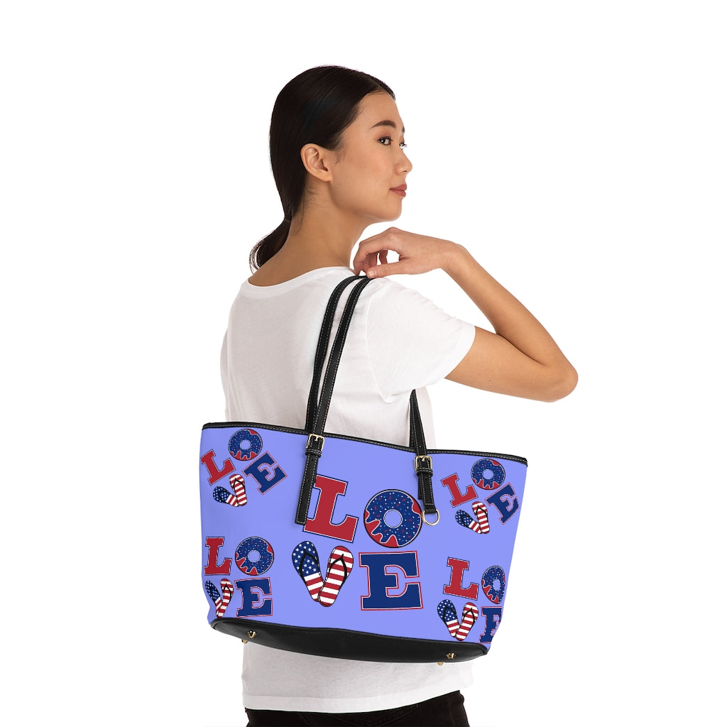 Very Peri LOVE PU Leather Shoulder Bag