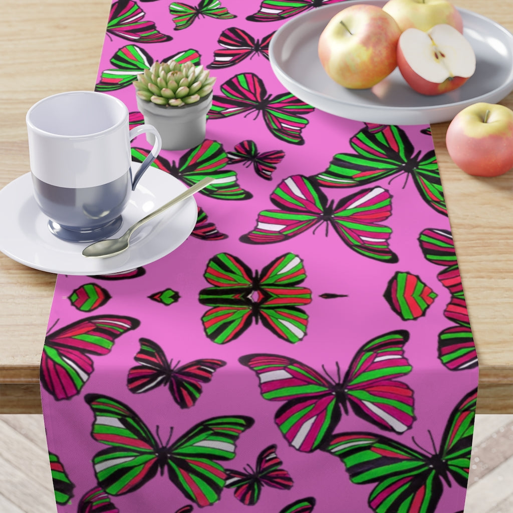 Butterflies Rose Table Runner