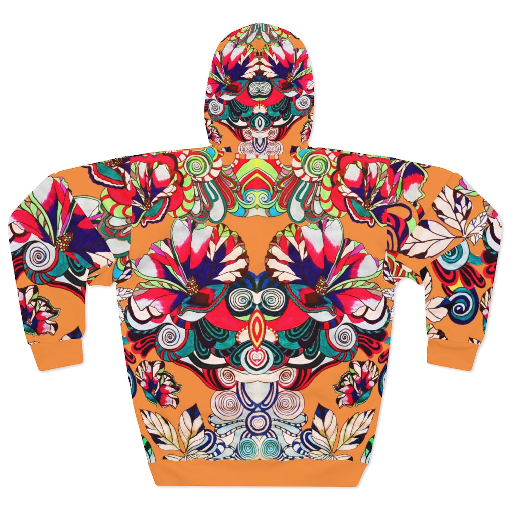 Artsy Floral Pop Pullover Hoodie