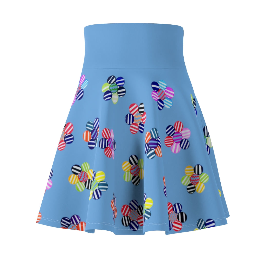 Sky Candy Florals Skater Skirt