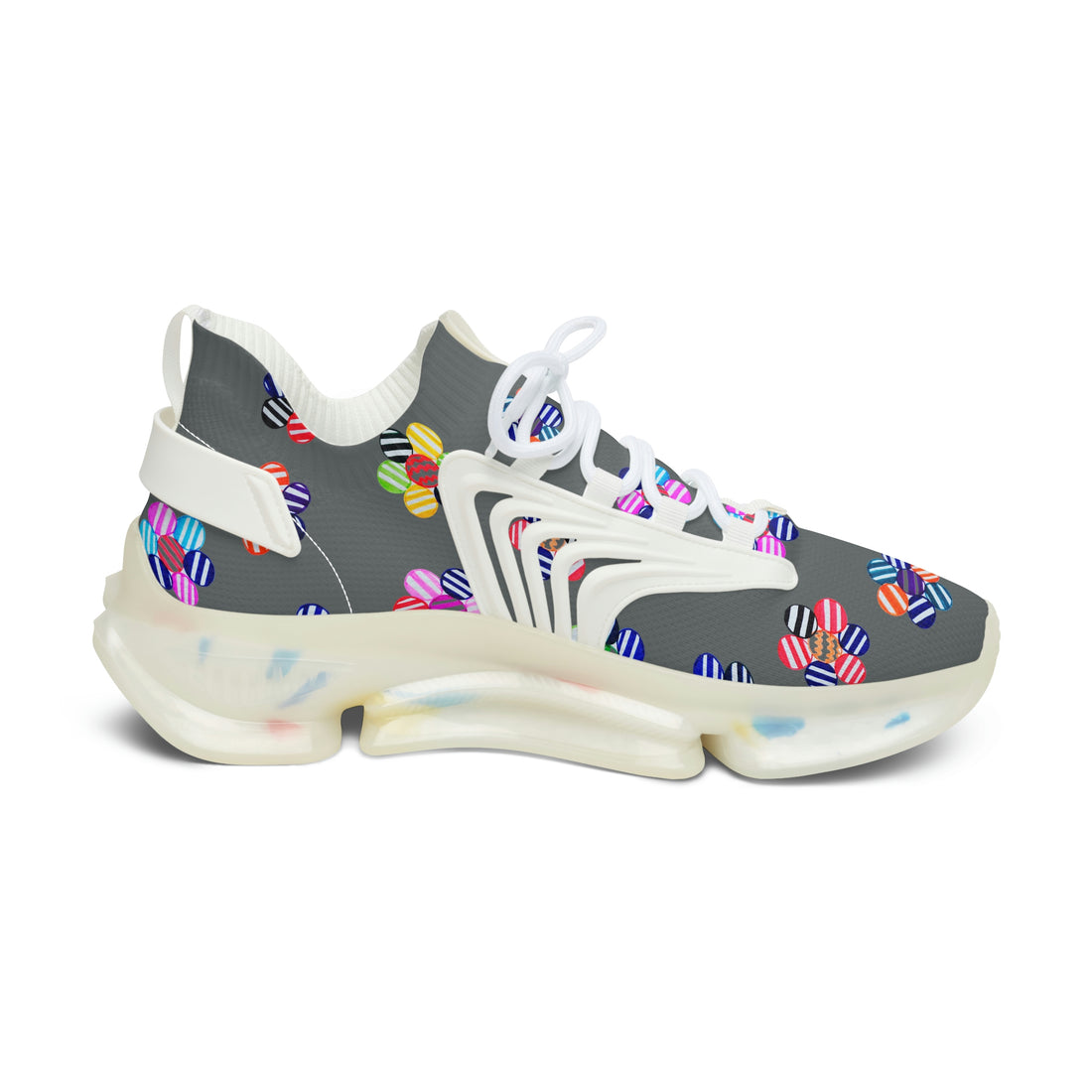 Ash Candy Floral Printed OTT Women's Mesh Knit Sneakers