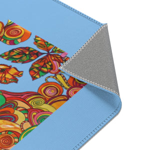 Artsy Floral Sky Area Rug