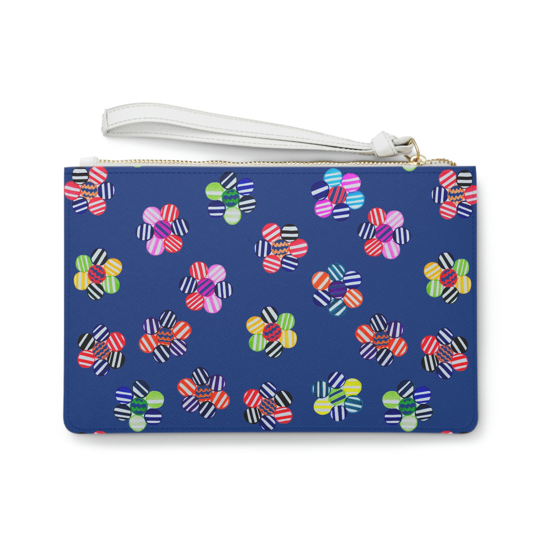 Royal Blue Candy Florals Clutch Bag