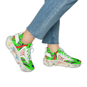 Neon Green Wildly Wicked OTT Women's Mesh Knit Sneakers
