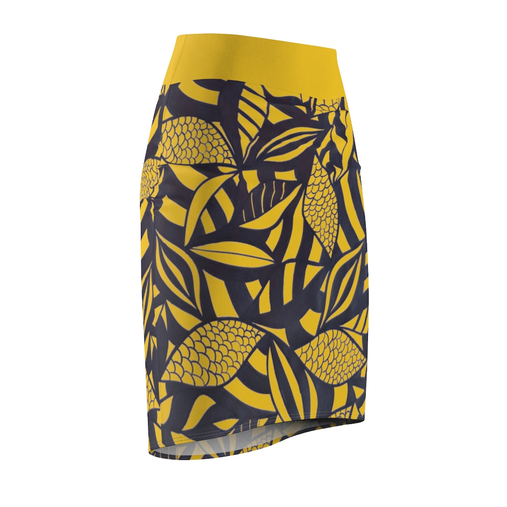 Tropical Minimalist Yellow Skirt