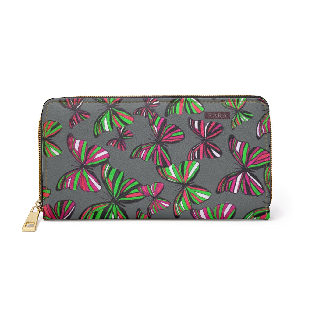 Ash Butterflies Zipper Wallet