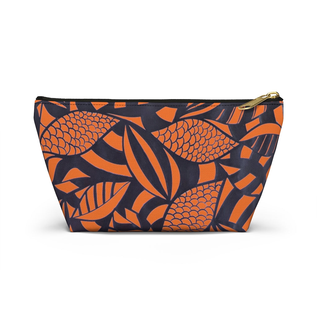 Orange Tropical Minimalist Accessory Pouch