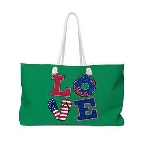 American Love Emerald Weekender Bag