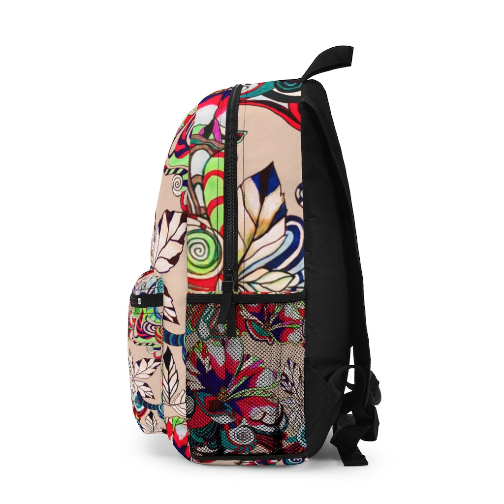 Nude Artsy Floral Pop Backpack
