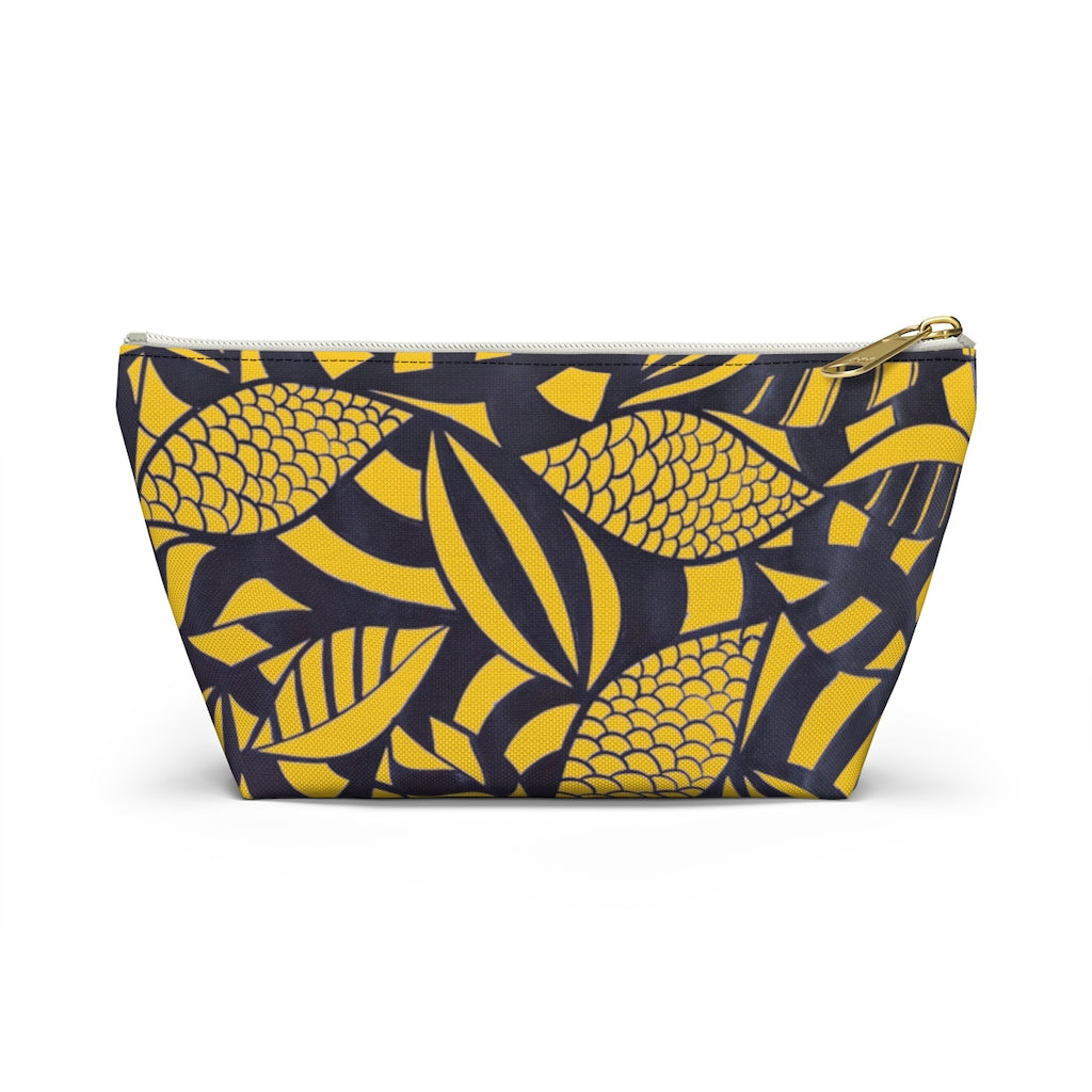 Yellow Tropical Minimalist Accessory Pouch