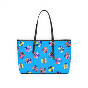 Aqua Candy Florals PU Leather Shoulder Bag