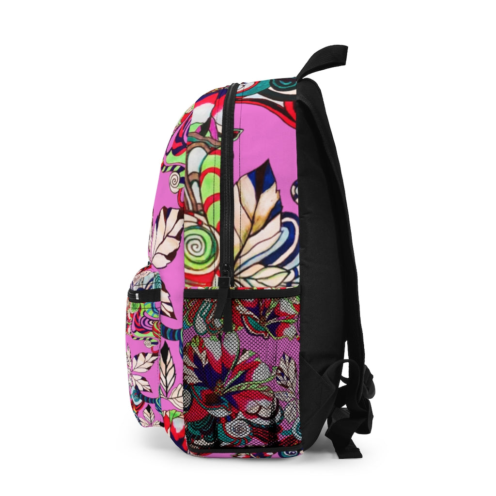 Blush Artsy Floral Pop Backpack