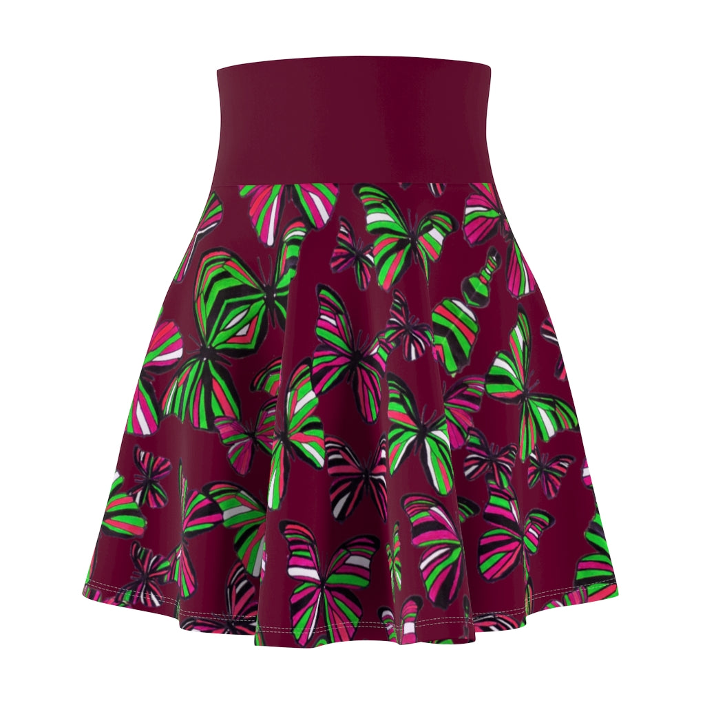 Butterflies Orchid Skater Skirt