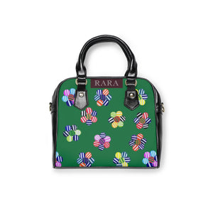 emerald green multi colour candy florals handbag 