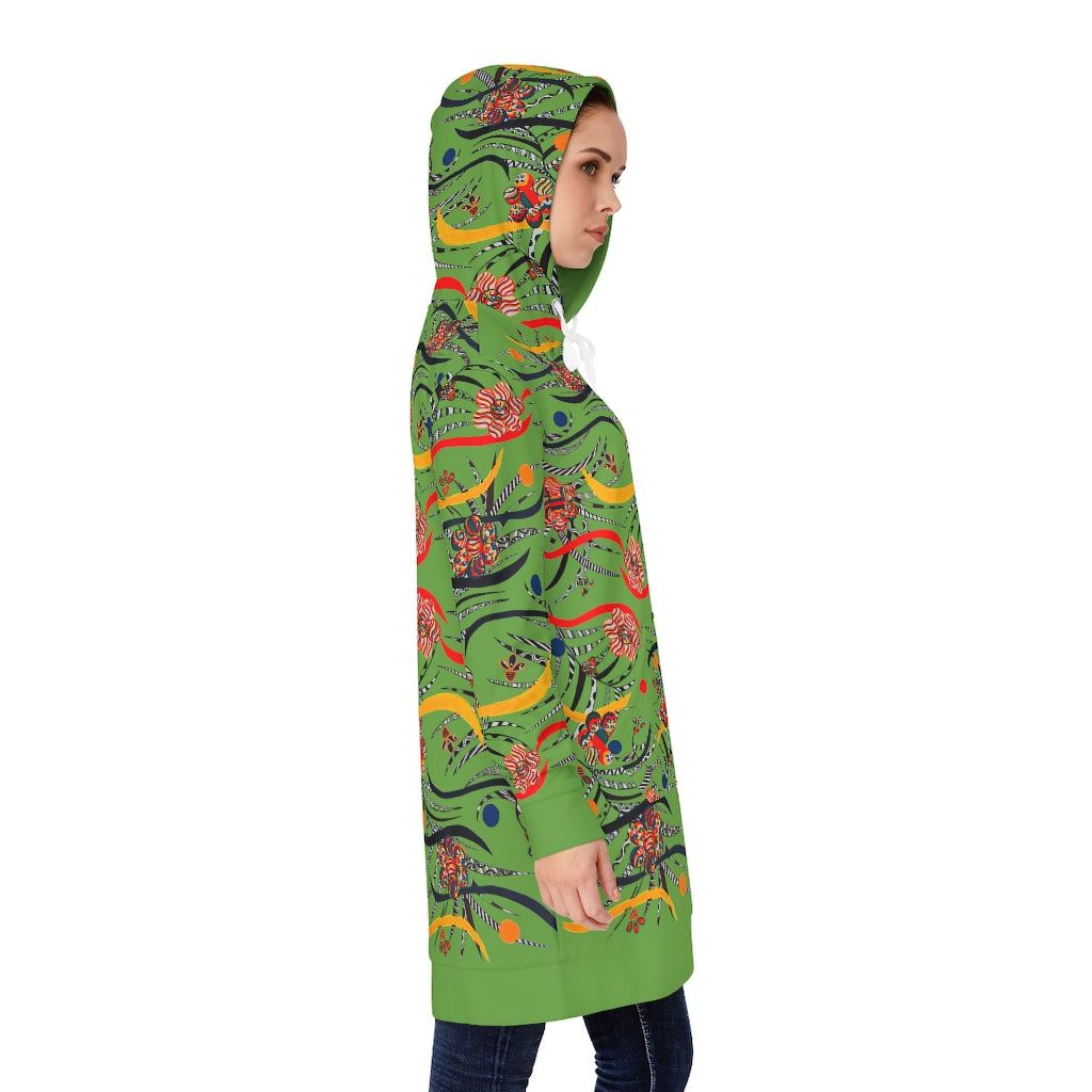 Olive Wilderness Hoodie Dress (AOP)