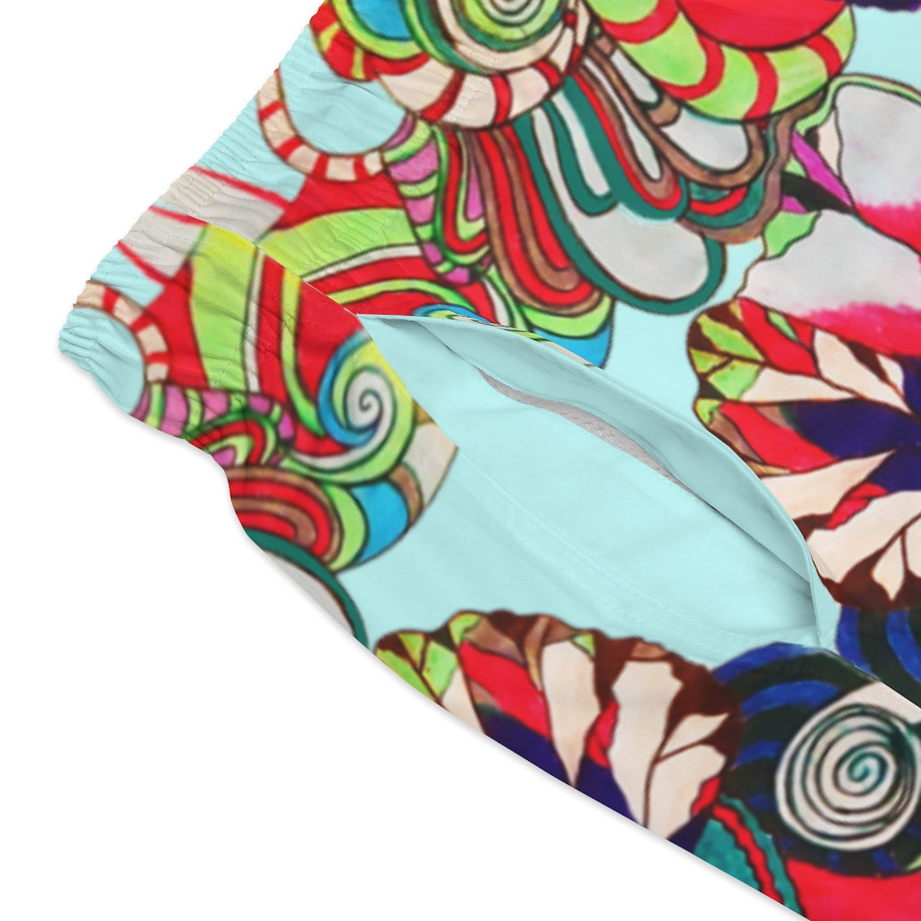 Icy Graphic Floral Pop Men's Swimming Trunks