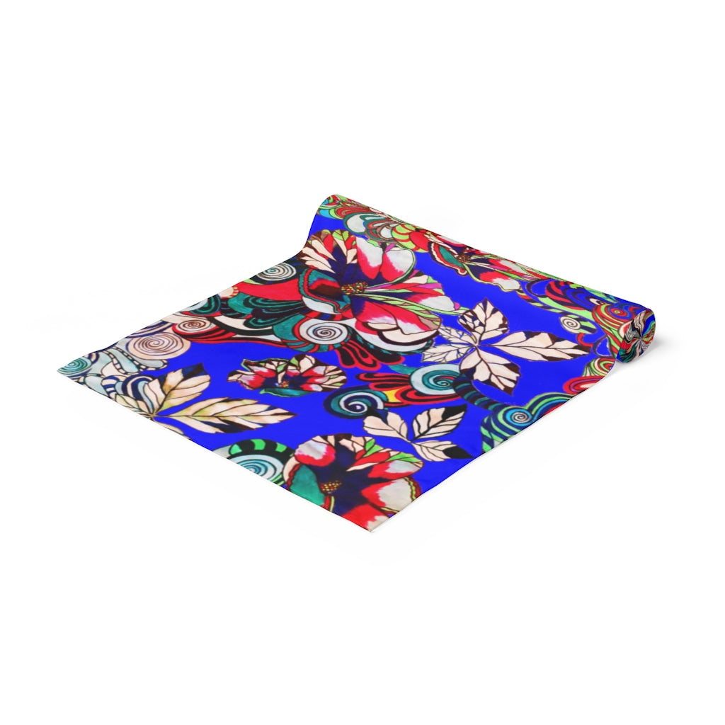 Artsy Floral Pop Electric Table Runner