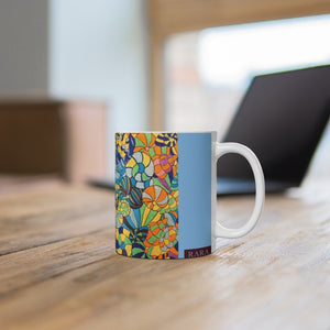 Vivid Ocean Blues Pastel Blue Ceramic Mug 11oz