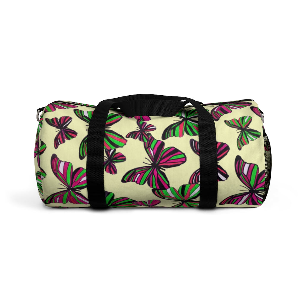 Butterflies Cream Duffel Bag