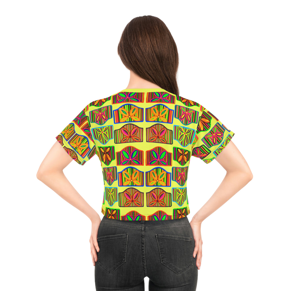 Canary Deco Print AOP Crop Tee