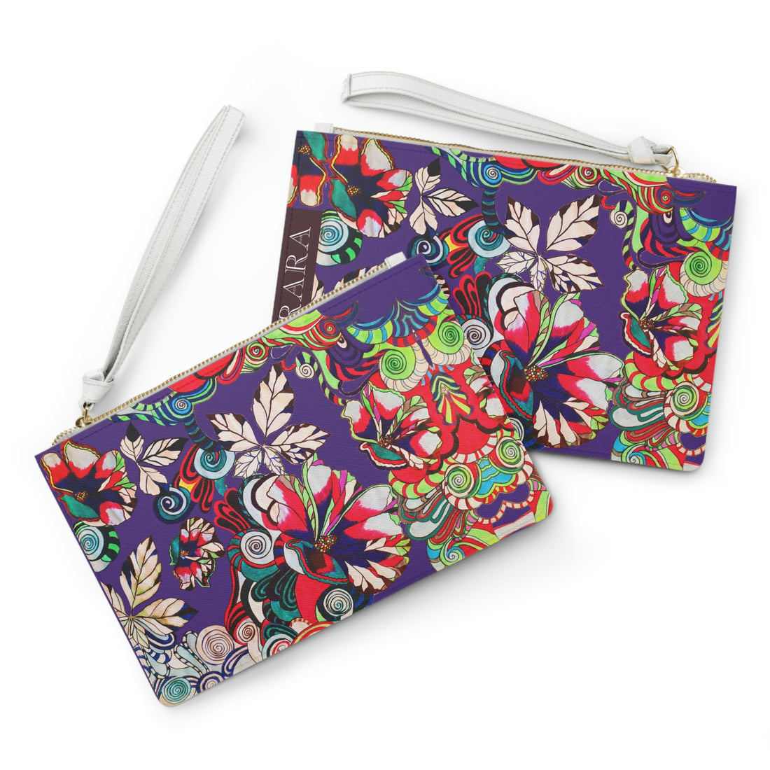 Purple Floral Pop Clutch Bag