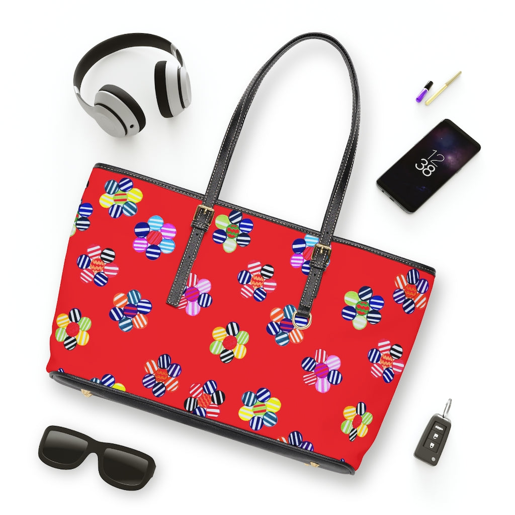Red Candy Florals PU Leather Shoulder Bag