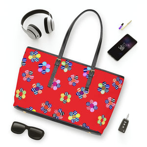 Red Candy Florals PU Leather Shoulder Bag
