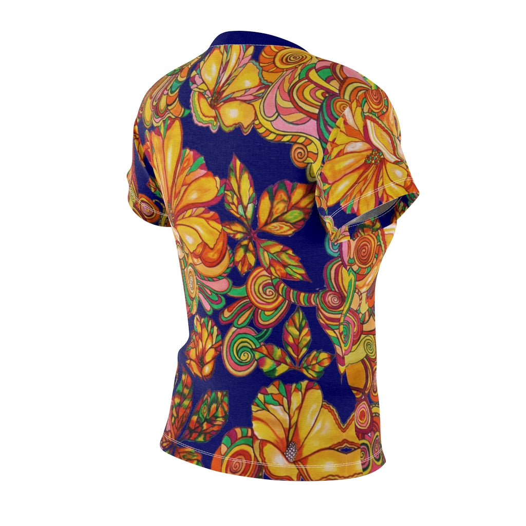 Artsy Floral Navy AOP T-Shirt