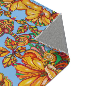 Artsy Floral Sky Area Rug