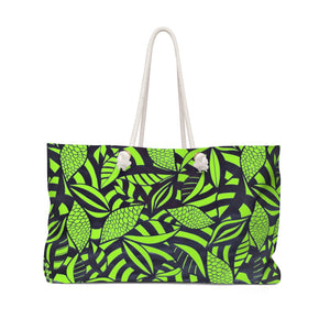 Tropical Minimalist Lime Weekender Tote Bag