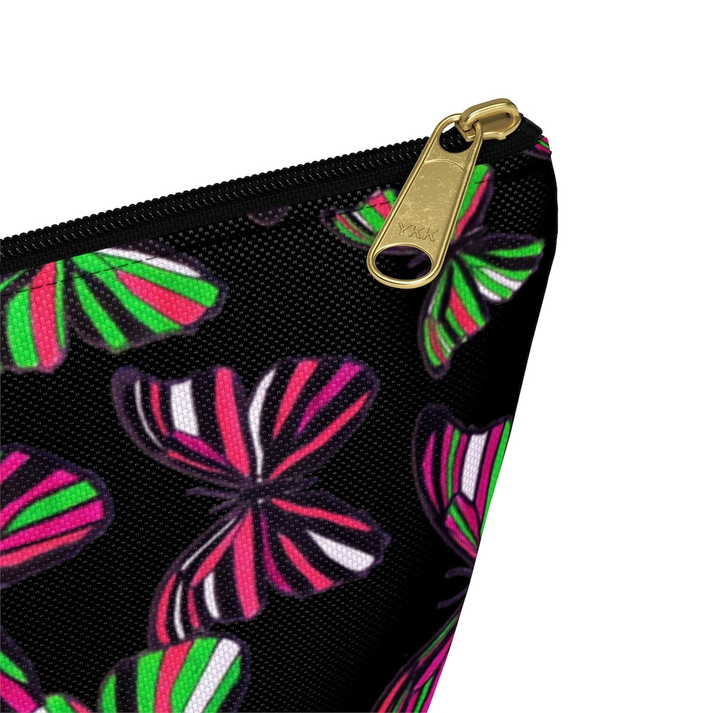 Butterflies Black Accessory Pouch