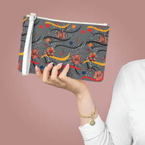 Ash Grey wilderness Clutch Bag