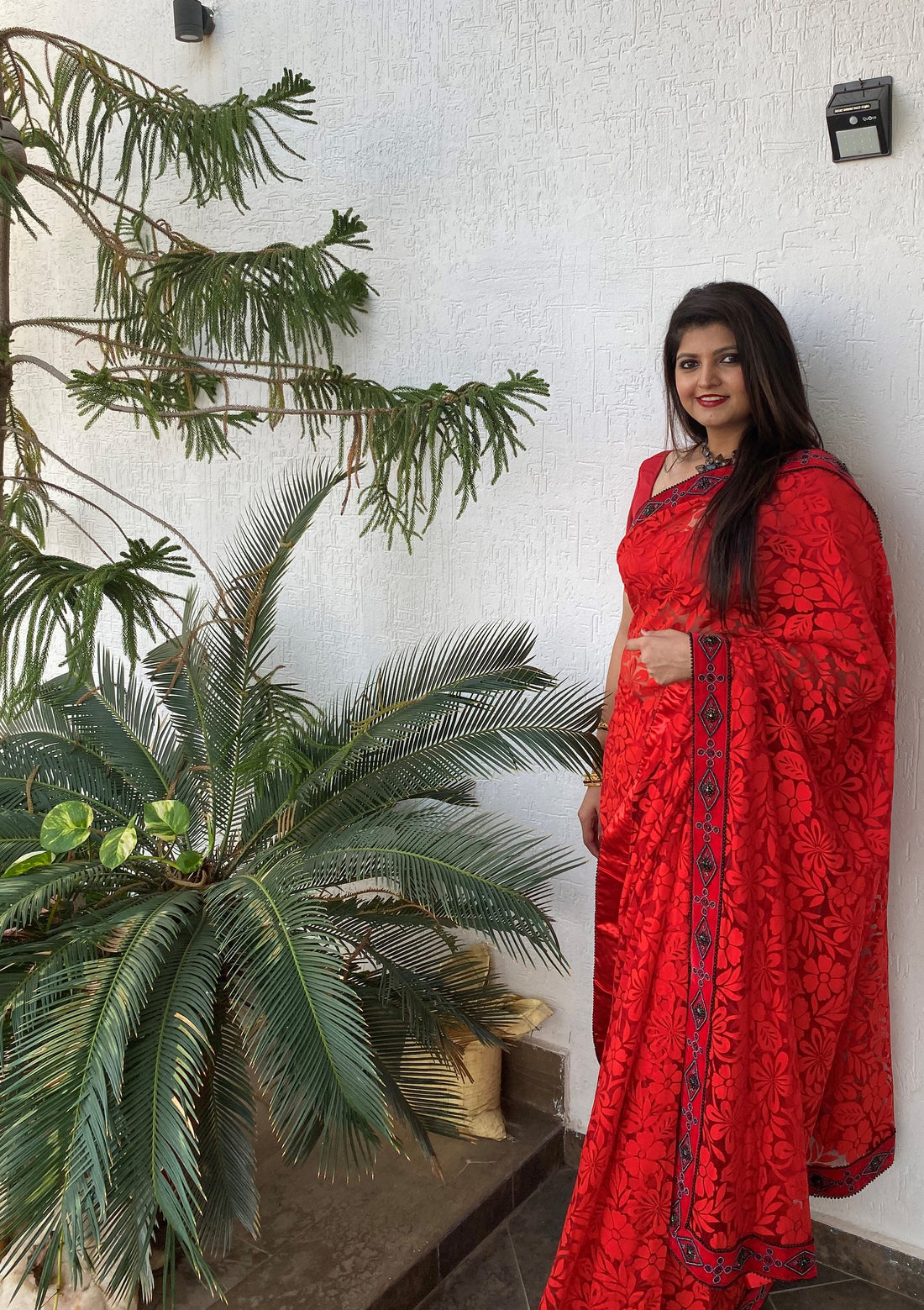 Festive Red Sari